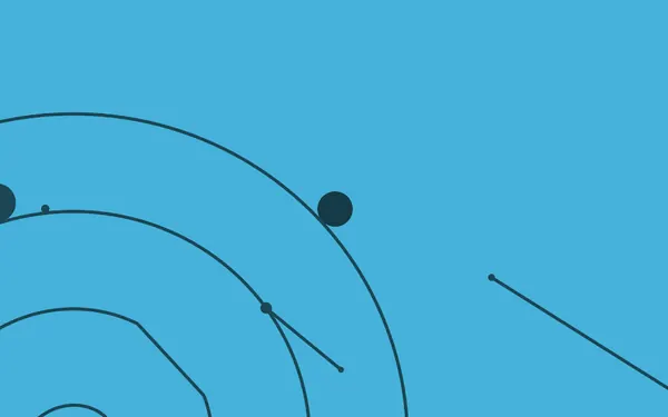 Livello circolare di circloO su fondo azzurro con piattaforme sottili