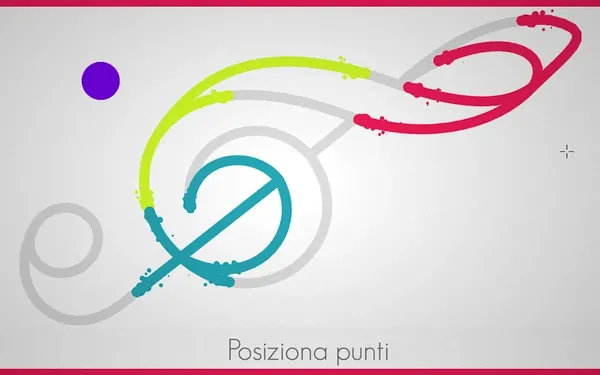 Livello di Lines con linee gialle e rosse che si intrecciano